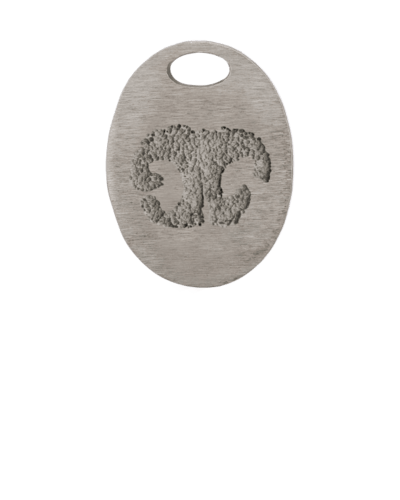 Oval Bronze Pet Print Keepsake Pendants